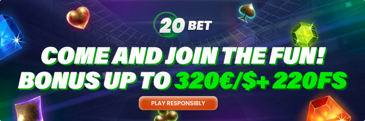 20bet Casino välkomstbonusar